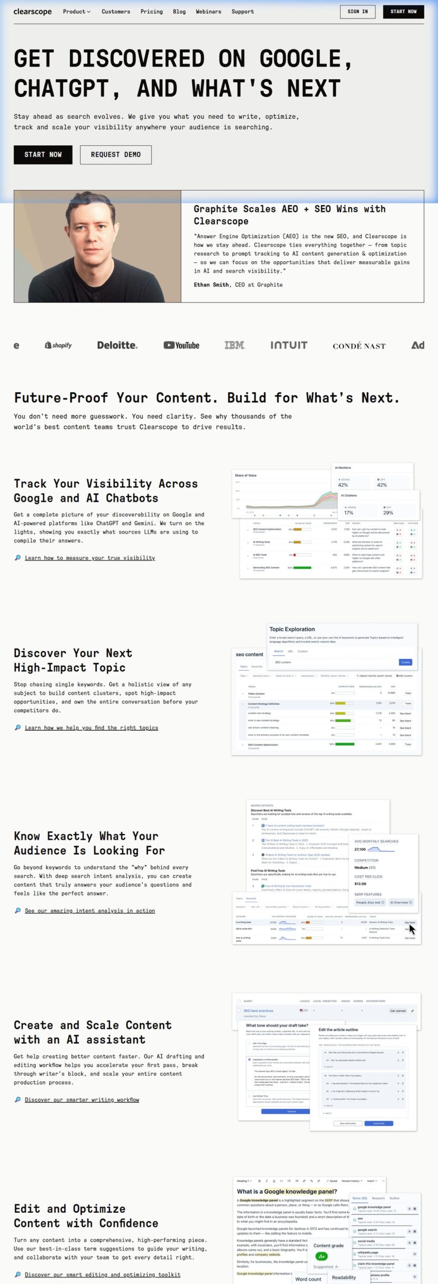Clearscope SEO keyword optimization platform