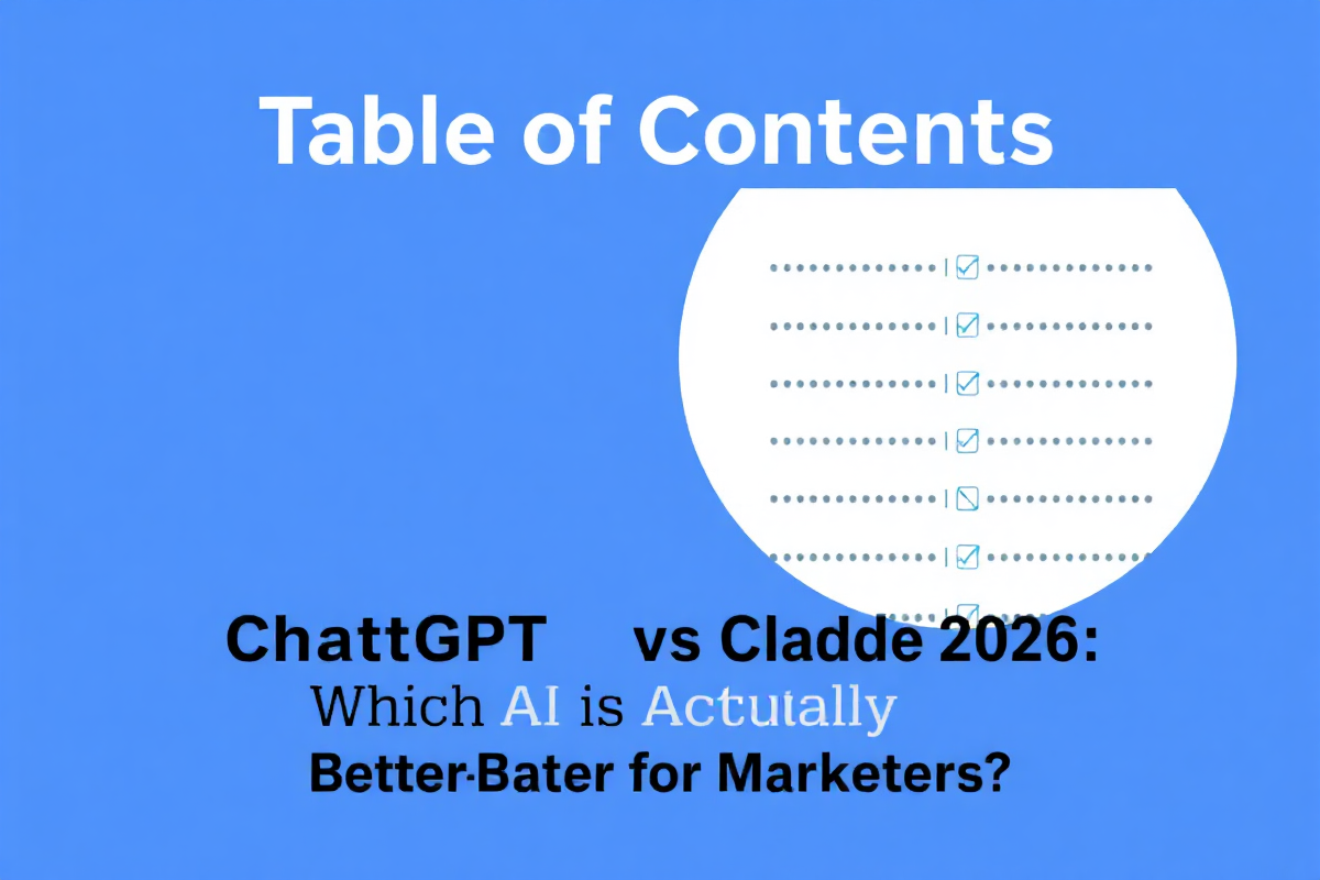 ChatGPT vs Claude 2026: Which AI Is Actually Better for Marketers? --- Table of Contents