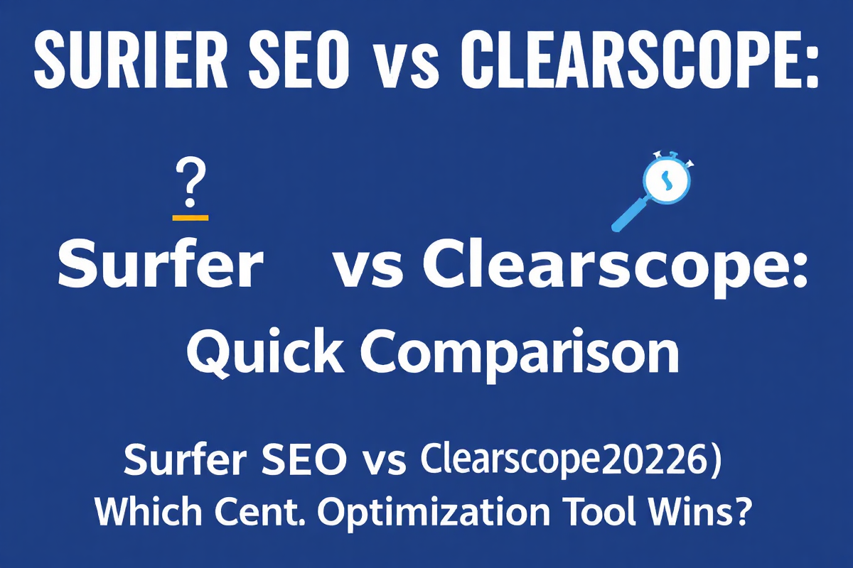 Surfer SEO vs Clearscope 2026: Which Content Optimization Tool Wins? --- Surfer SEO vs Clearscope: Quick Comparison